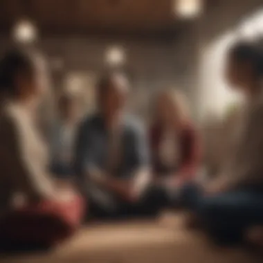 A supportive group engaging in positive discussions