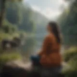 Serene landscape promoting mindfulness