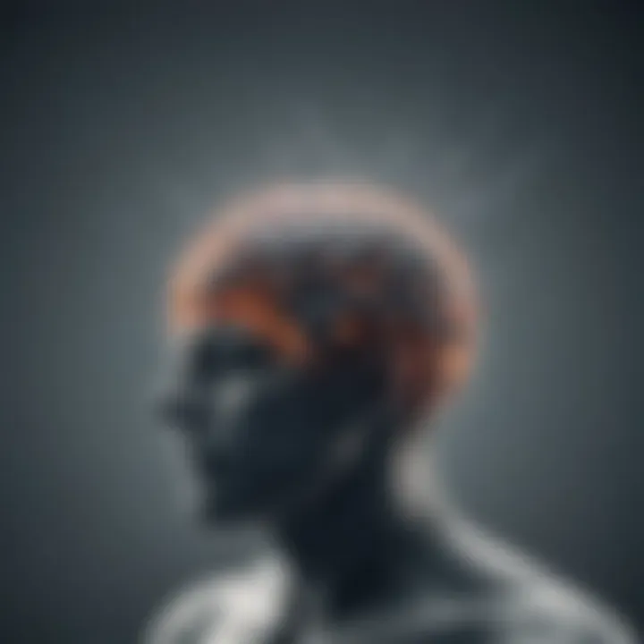 A brain with interconnected nodes, illustrating cognitive psychology concepts
