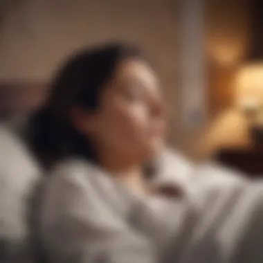 Mindfulness in Sleep Preparation A person practicing mindfulness meditation