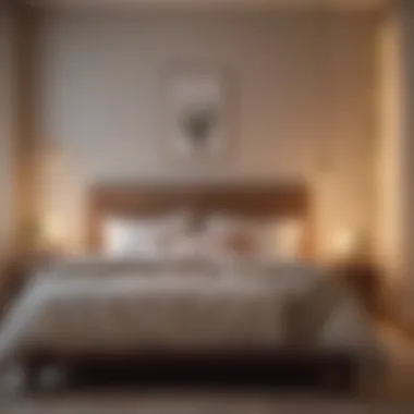 A Peaceful Bedroom Atmosphere A serene bedroom setting with soft lighting