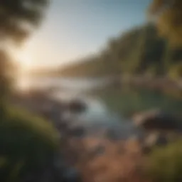 A serene landscape depicting tranquility and clarity