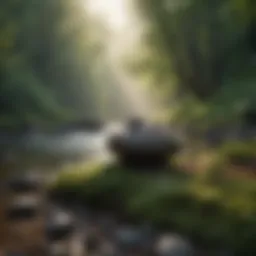 A serene nature scene symbolizing mindfulness and peace.