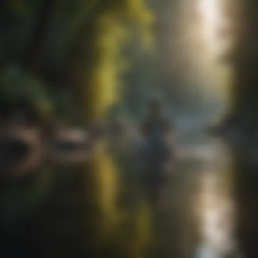 A serene landscape representing inner peace and self-reflection