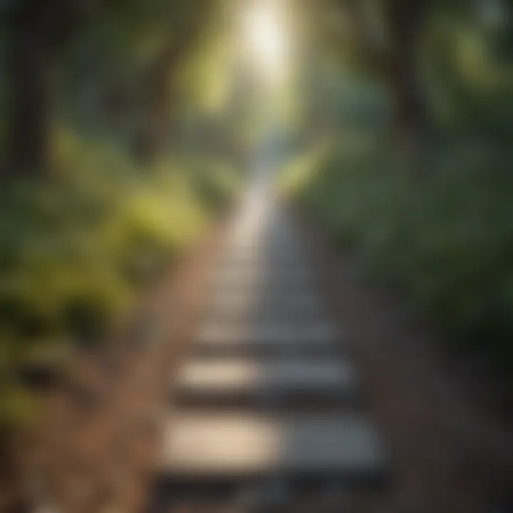 A vibrant path symbolizing personal development and progress