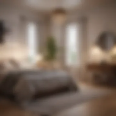 Relaxing Bedroom Atmosphere A serene bedroom setting promoting relaxation