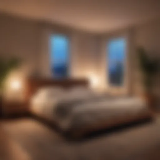 A serene bedroom environment promoting restful sleep