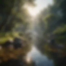 A calm landscape promoting tranquility