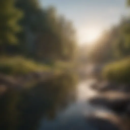 A serene landscape representing tranquility and mental peace