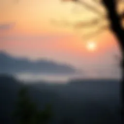 A serene landscape depicting calmness and tranquility.