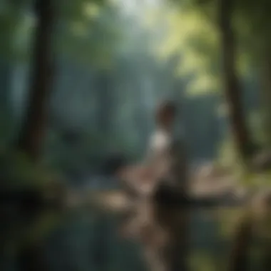 Finding Peace Within A person meditating in a peaceful environment