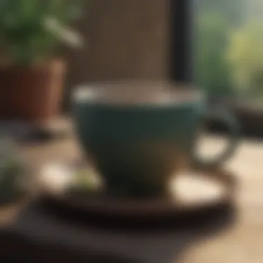 Comfort in a Cup A calming cup of herbal tea representing comfort