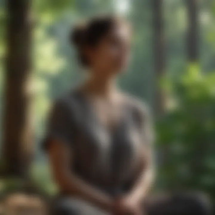Meditation practice in a tranquil setting