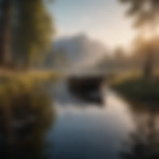 A serene landscape encouraging reflection