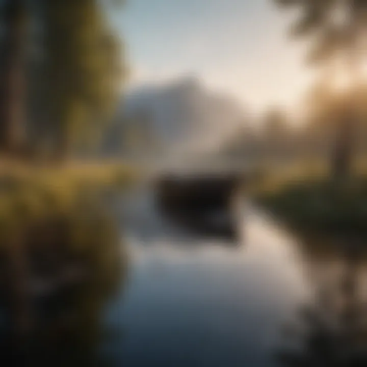 A serene landscape encouraging reflection