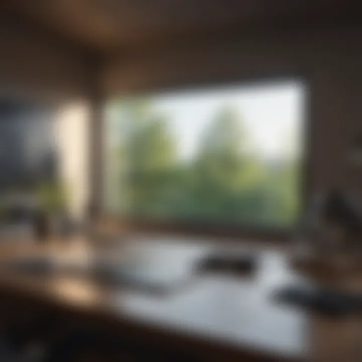 A calm workspace encouraging focus
