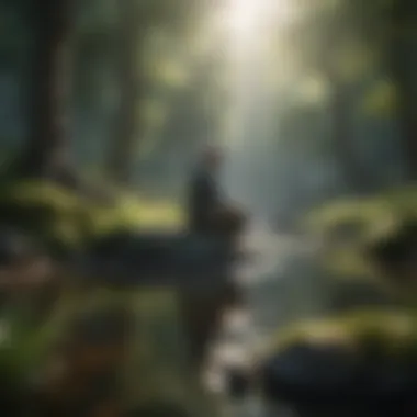 A serene landscape promoting mindfulness