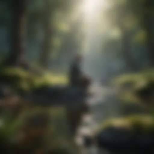 A serene landscape promoting mindfulness