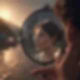 Illustration of self-reflection through a mirror