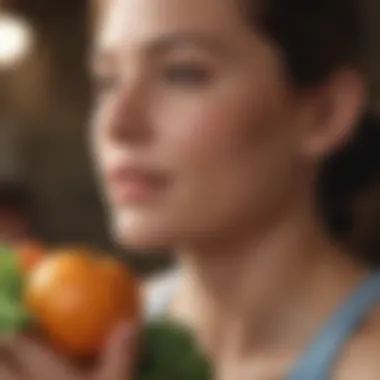 Nourishing Mind and Body Healthy lifestyle choices depicted through fresh produce and activity