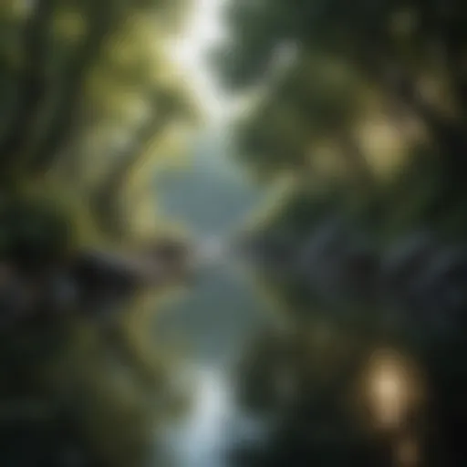 A serene landscape promoting calmness