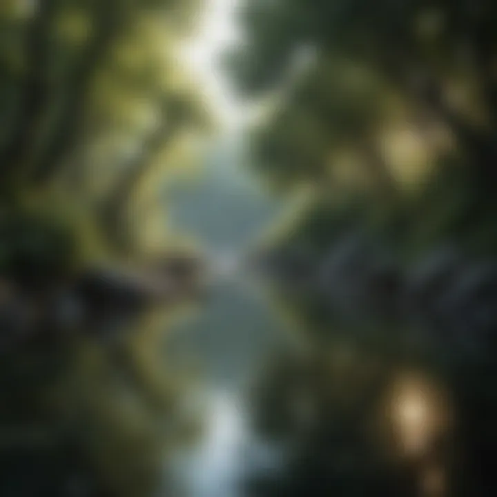 A serene landscape promoting calmness