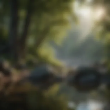 Serene landscape reflecting calmness and tranquility
