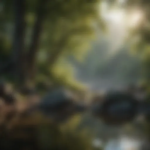 Serene landscape reflecting calmness and tranquility