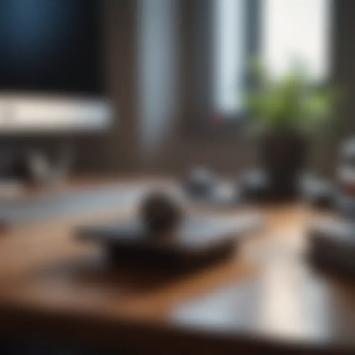 A person practicing mindfulness through meditation at a desk