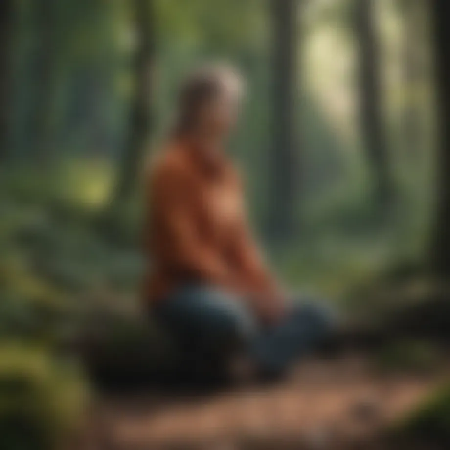 Mindfulness practice outdoors