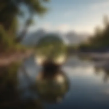 Reflecting Inner Peace A serene landscape reflecting inner peace