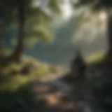 A serene landscape representing peace and solitude