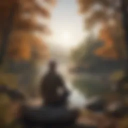 A serene landscape promoting mindfulness