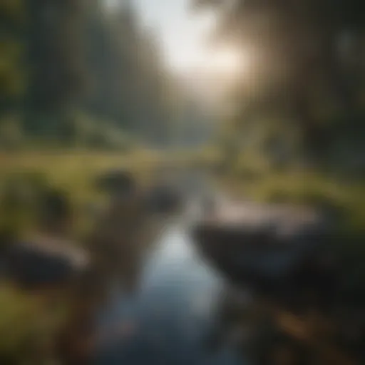 A serene landscape promoting relaxation and peace of mind.
