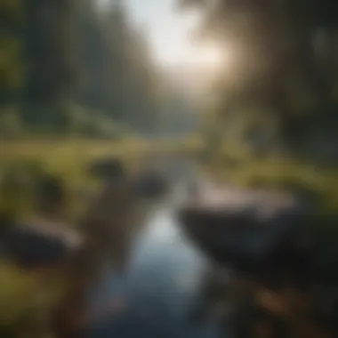 Embracing Nature's Calm A serene landscape promoting relaxation and peace of mind.