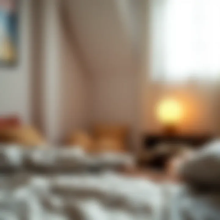 Serene bedroom setup with soft lighting
