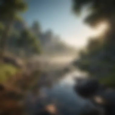 Tranquil Landscape for Mental Clarity Calm natural landscape promoting relaxation