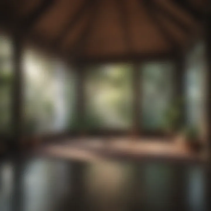 Meditation space creating a peaceful environment