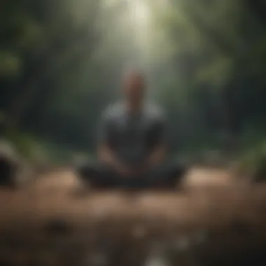 An individual practicing meditation for clarity