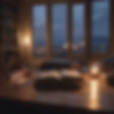 Reading a book in soft lighting
