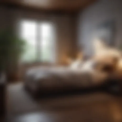 Serene bedroom environment promoting relaxation