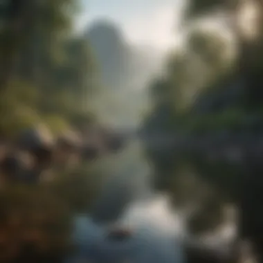 Tranquility in Nature A serene landscape depicting tranquility