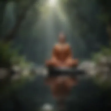 A person meditating with a peaceful expression