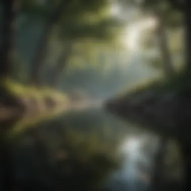 Tranquility in Nature A serene landscape reflecting tranquility