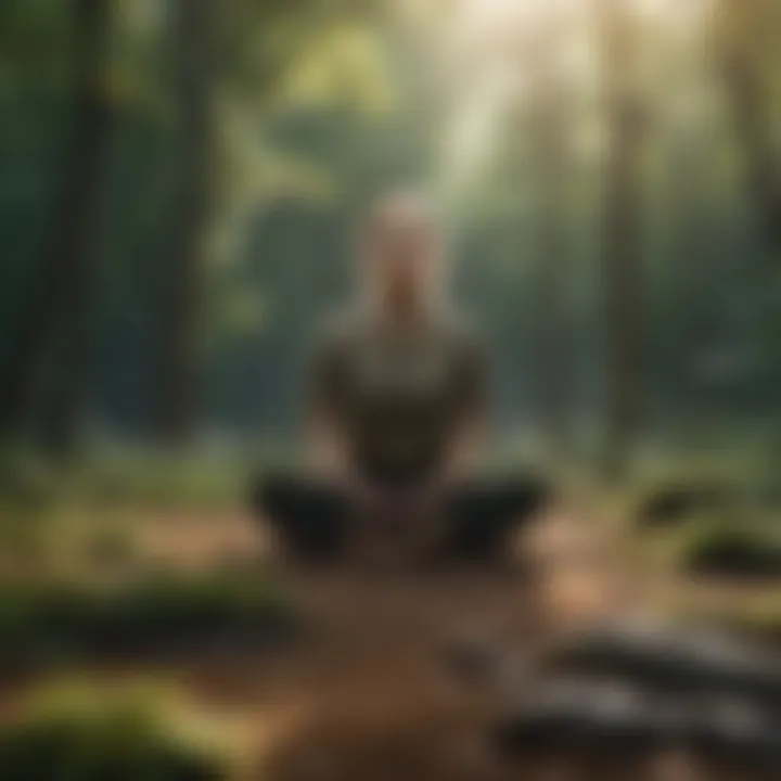 Individual engaging in mindfulness exercises