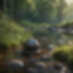 A serene landscape promoting tranquility