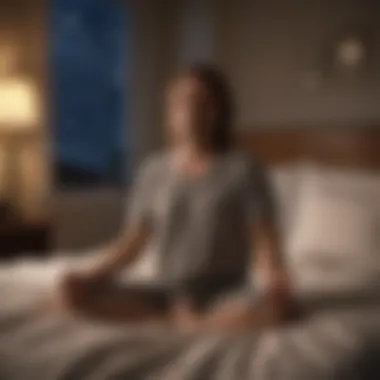 Mindfulness Meditation for Nighttime Calm A person practicing mindfulness meditation before bed