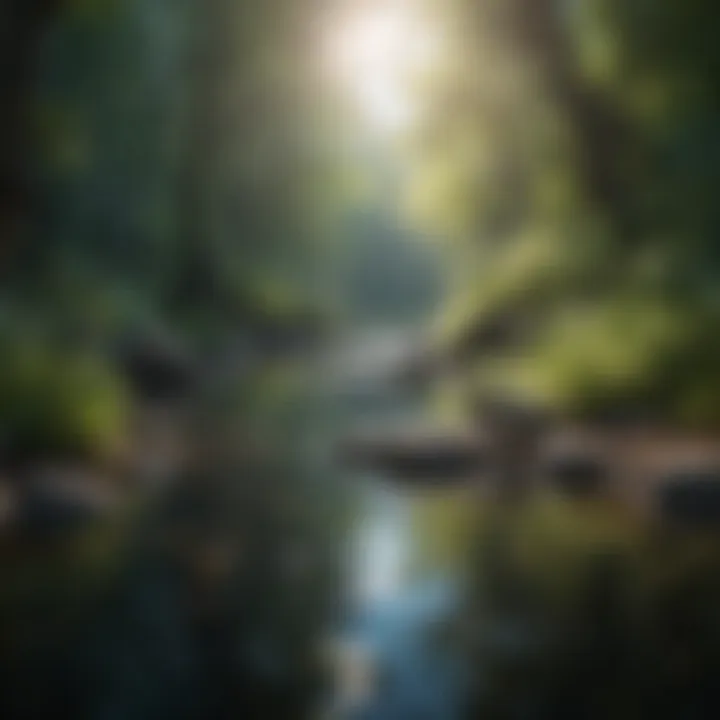 Nature scene depicting tranquility and peace