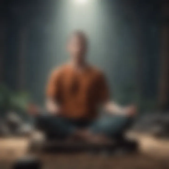 A calm individual practicing mindfulness