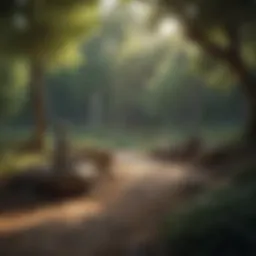 A serene setting representing peaceful dialogue